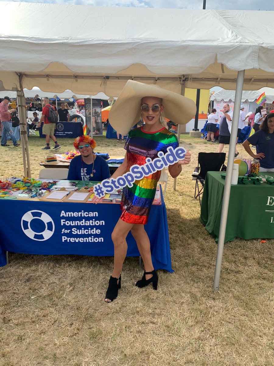 AFSPVirginia's tweet photo. Stop by the AFSP tent to see @thecelestiacox while you’re at VA Pridefest today! @vapride @richmondafspva #afspva #RealConvo #StopSuicide #Pride #lgbt #lgbtq🌈 #RVA #dragqueen #coxcares https://t.co/zz5AKkEOJP