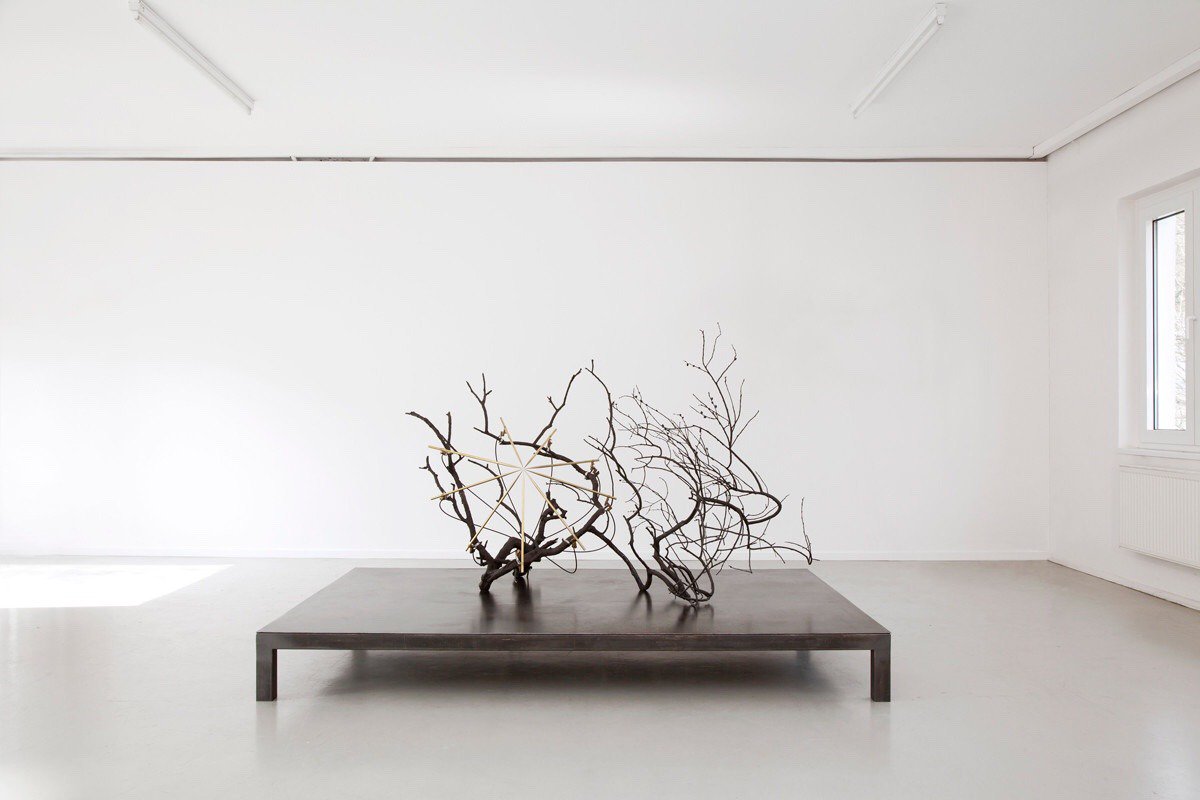 Revelation of a Tree, 2014, bronze, steel, brass, motor, electronic device