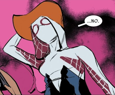 CassiferLynn's tweet image. yee....haw #panelredraw #marvel #spidergwen