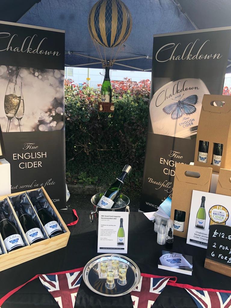 the Chalkdown Balloon went up in Basingstoke today at <a href="/berrybrosrudd/">Berry Bros. & Rudd</a> warehouse tasting event. We had another great day and thanks to all those who came along and sampled our Award Winning Sparkling Cider! 🥂🦋🍏