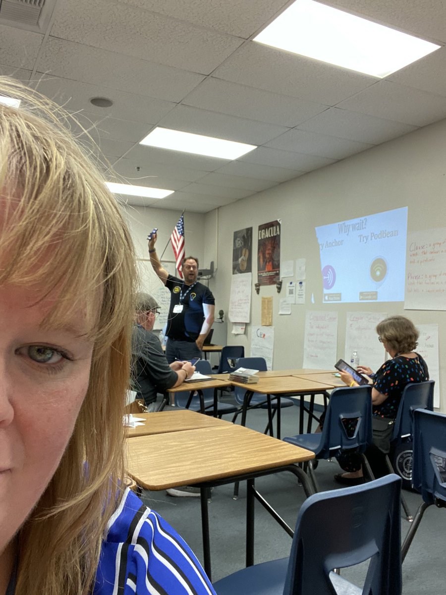 ABrueher's tweet photo. Learning more about Podcasts. Love this content! I like that @herrplatt not only gave information about podcasts, but he also gave a number of lists of great podcasts to listen to. Also we created a podcast. This was great! #CUENV19 #cuenv https://t.co/ZoUylWnzsf
