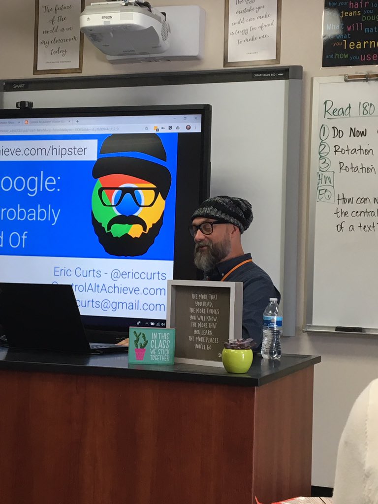 Mrs_Lake5th's tweet photo. Session with the awesome @ericcurts at the #avedtech summit. Super excited ๐ https://t.co/hsIg08vlDQ