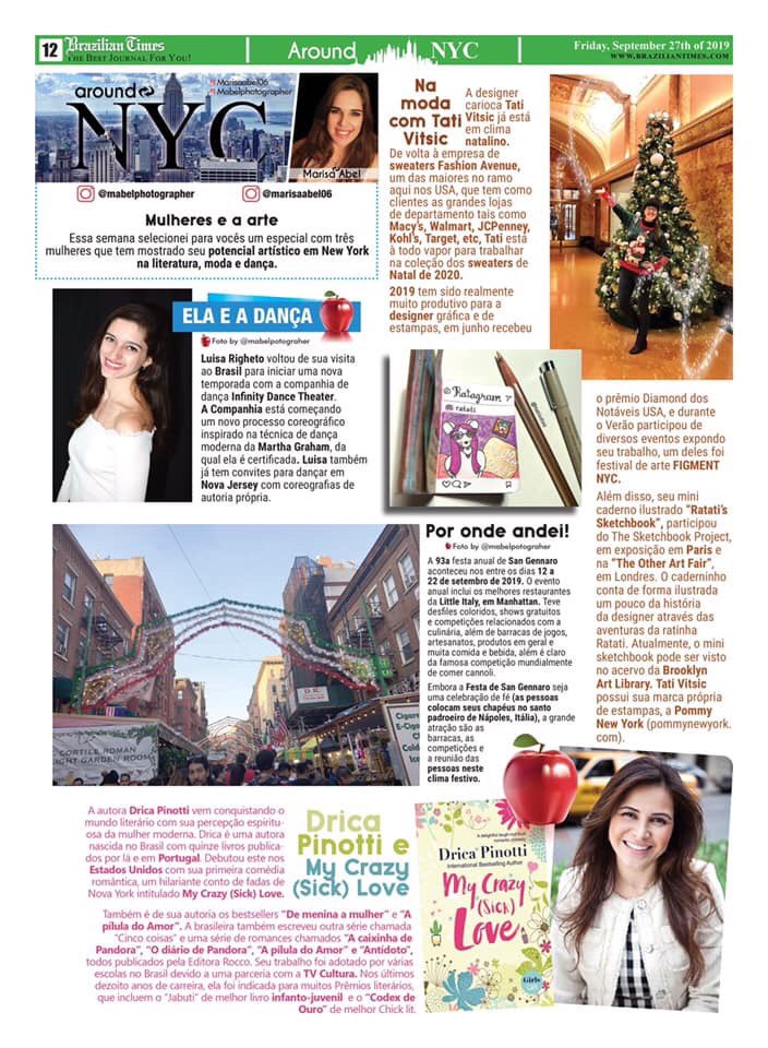 My Crazy (Sick) Love was featured at Brazilian Times NYC -#booklovers #book #ChickLit #bookstagram #BookReview