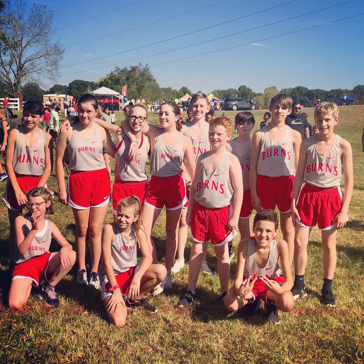 Had my first <a href="/BobcatCross/">Burns Bobcat Cross Country</a> experience today! I loved it! I even made them let me take a pic! Hehe  
Caleb- “Really, Jill?” 
Me- “Yep!”
So proud of Caleb. He didn’t walk any! And most importantly, he loves it. ❤️ <a href="/BurnsMiddleScho/">Burns Middle School</a> <a href="/DCS_TN/">Dickson Co Schools</a>