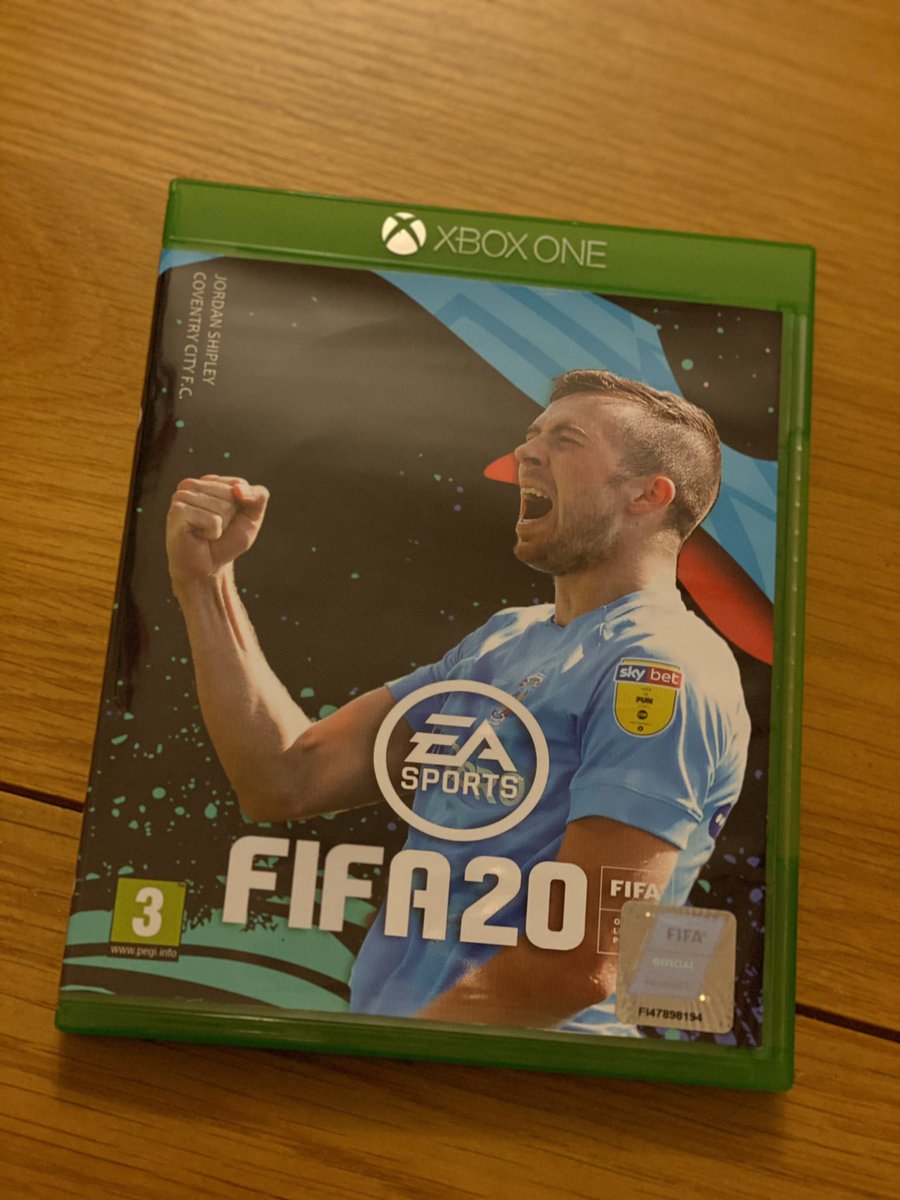 charlmcdo's tweet photo. I’ve bought him FIFA for the 9th year in a row, went out, ordered him dominoes and even got @Shipperz26 on the front cover!! #topgirlfriend #pusb thanks to the @TheCoverKiing 💙 https://t.co/1QeHACn4N1