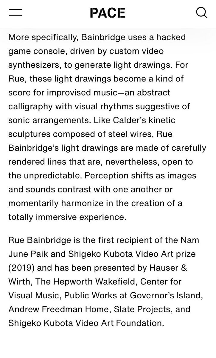 bentoncbainbrid's tweet photo. Rue Bainbridge improvise light drawings and music at the new Pace Gallery. Tickets are free but very limited: https://t.co/baCIP0uUGh #realtimemedia #mediaart https://t.co/OrNomTx6TC