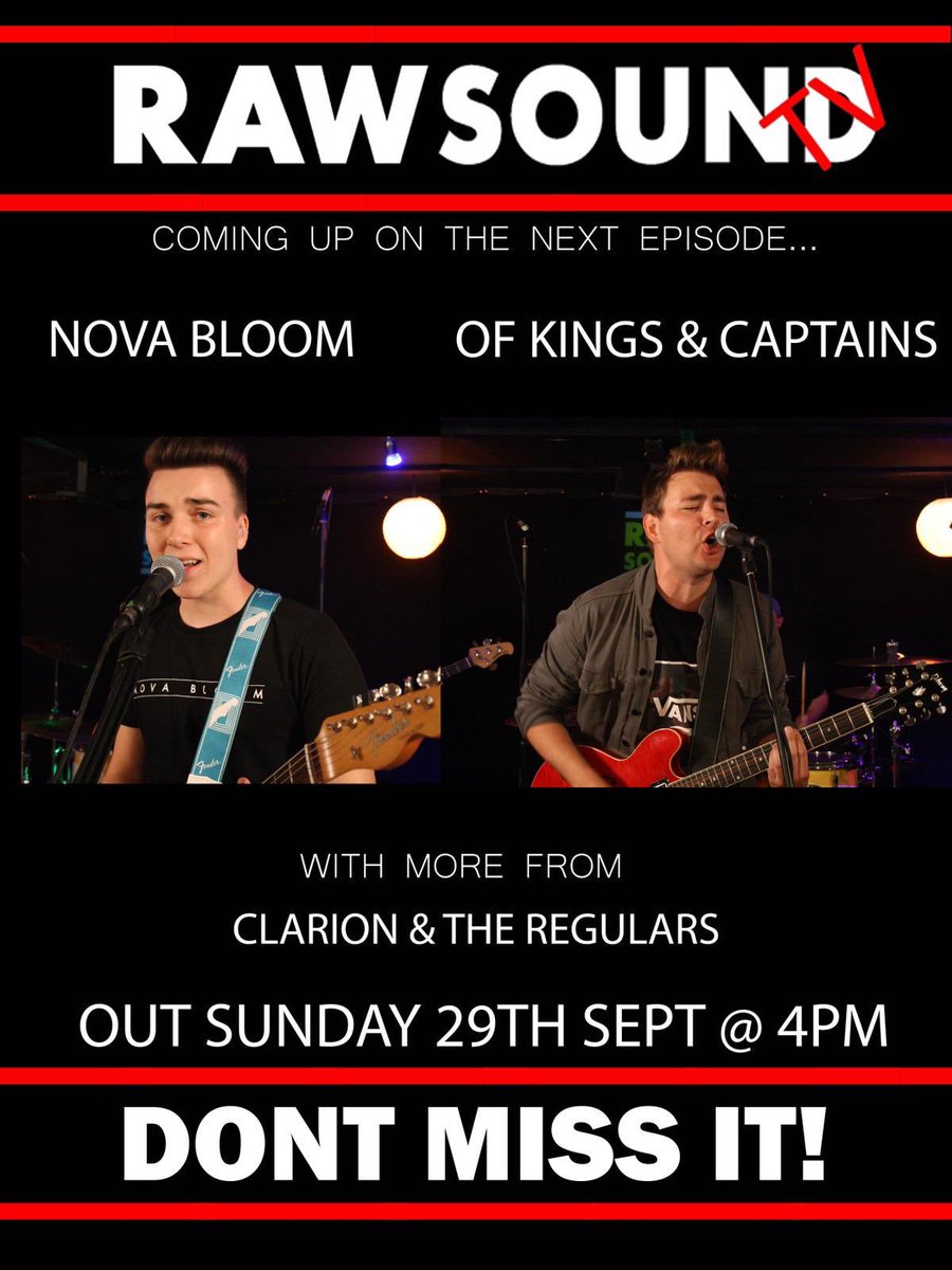 Tune in tomorrow at 4pm for a brand new show with an amazing line up featuring <a href="/NovaBloom_/">Nova Bloom</a>, <a href="/ofkingsandcaps/">Of Kings & Captains</a>, <a href="/clarion_band/">CLARION</a> &amp; <a href="/regularsuk/">The Regulars</a>! Special thanks to the PistonHead Foundation via <a href="/PistonheadLager/">Pistonhead Lager UK</a> for the support 🍻&amp; PLEASE subscribe to our channel if you haven't already 🙏🏻