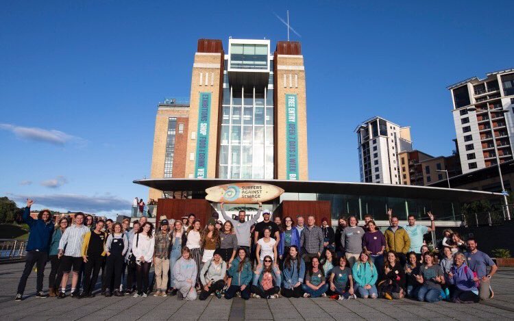Such a rad weekend at the <a href="/balticgateshead/">Baltic Centre for Contemporary Art</a> with this awesome network of <a href="/sascampaigns/">Surfers Against Sewage</a> #surfactivists &amp; environmental mavens. Thanks for all you do for our ocean! 🙏✊🤙🌎🐋🌊 #surfersagainstsewage #thetoon #activism #ocean #climate #plastic