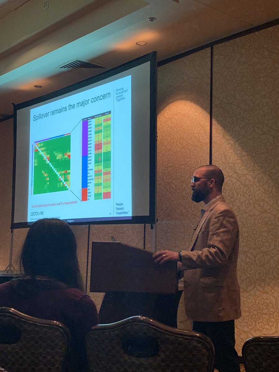 Perpetrators and Victims of spectral spillover! @RynDggn speaks about spectral cytometry <a href="/gliifca/">GLIIFCA</a>!
#GLIIFCA2019 #FlowCytometry #FlowUNMC #IamUNMC