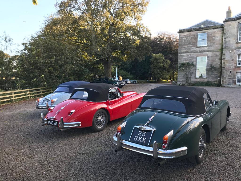 XKClubRBCD's tweet photo. RBCD Stage 13 - a very mellow evening to arrive at Marshall Meadows Hotel, Berwick. Our two support cars enjoy a well-deserved rest, while Andy Waters of CBR Classic Restorations is still on hand for advice and assistance.
@ProstateUK 
@sngbarratt 
@ListersJLR 
@TwyfordMoors https://t.co/uqbzjVFEYQ