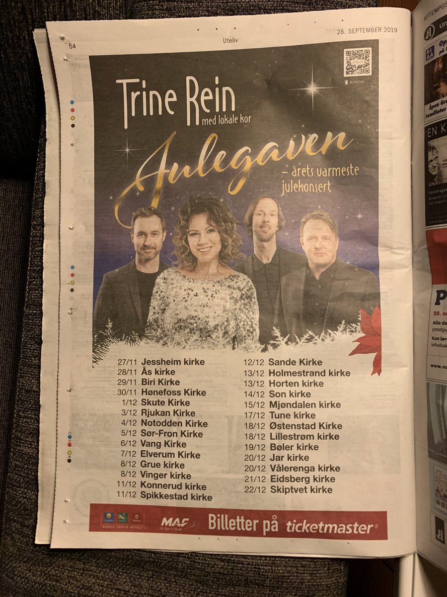 TrineRein's tweet photo. Vi breier oss i Aftenposten i dag😄 Velkommen til #julegaven - her finner du billetter: https://t.co/r3GCfDP92V 🎄✨🌟💫 https://t.co/LNwNt3mJuG