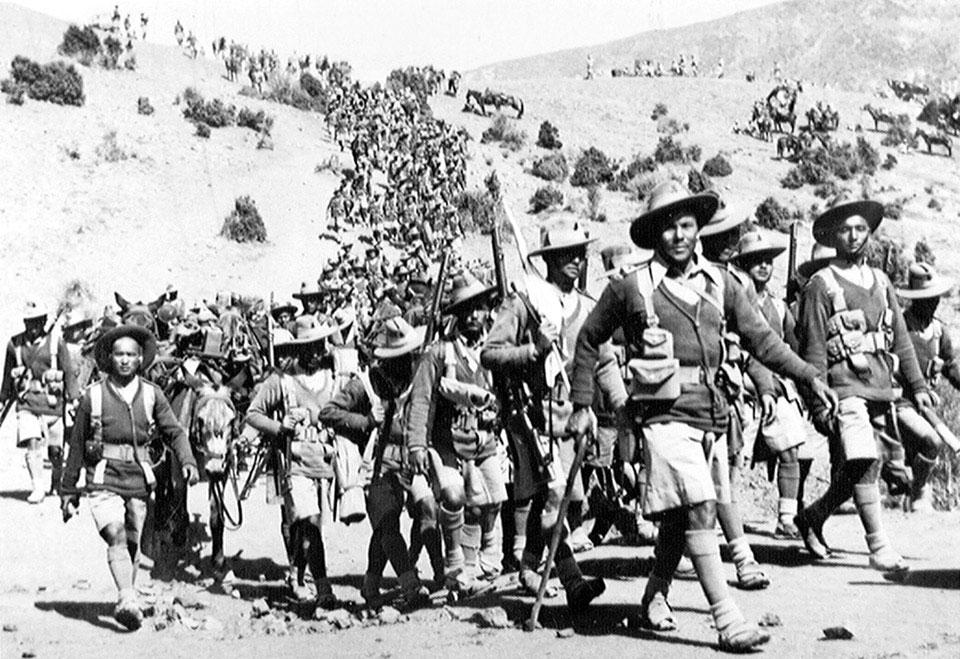 About 60,000/ British Indian troops took part in the operations against the Fakir of Ipi and his 4,000~ followers. Photo Source:  https://collection.nam.ac.uk/detail.php?acc=1953-10-63-42