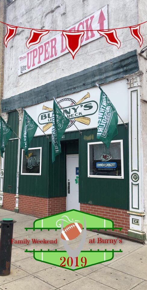 BurnysUpperDeck's tweet photo. We have a Snapchat filter for the day! Tweet us your best Family Weekend at Burny’s snaps for a chance to win a prize! https://t.co/qtQUFUZ3gE