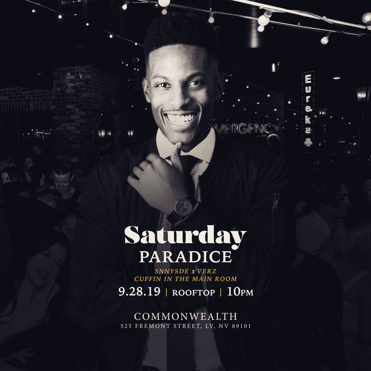 commonwealthlv's tweet photo. 🔊 Saturday 🔊 w/ @djparadice x @djverz x sunnysde on The Rooftop 10pm-late • @cuffinlv in the Main Room • #openformat #hiphop #dance #drinksss #weekend #vibes #dtlv #vegasnights #danceparty #vegas #commonwealthlv #latenights #vegasnightlife #dj #party #catchavibe https://t.co/Q0VNBkmX1Q
