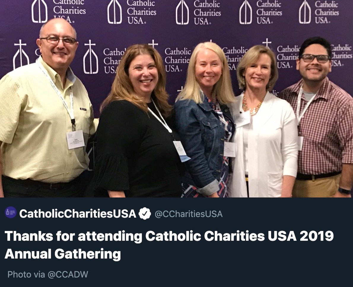 CCharitiesUSA's tweet photo. We had a great time sharing bold ideas with our ministry at #AG2019 in New Mexico this week. Can't wait to see you all in Cleveland next year!⚡️ “Thanks for attending Catholic Charities USA 2019 Annual Gathering” by @CCharitiesUSA https://t.co/DivXoZFcmK https://t.co/XRHn2LGYFp