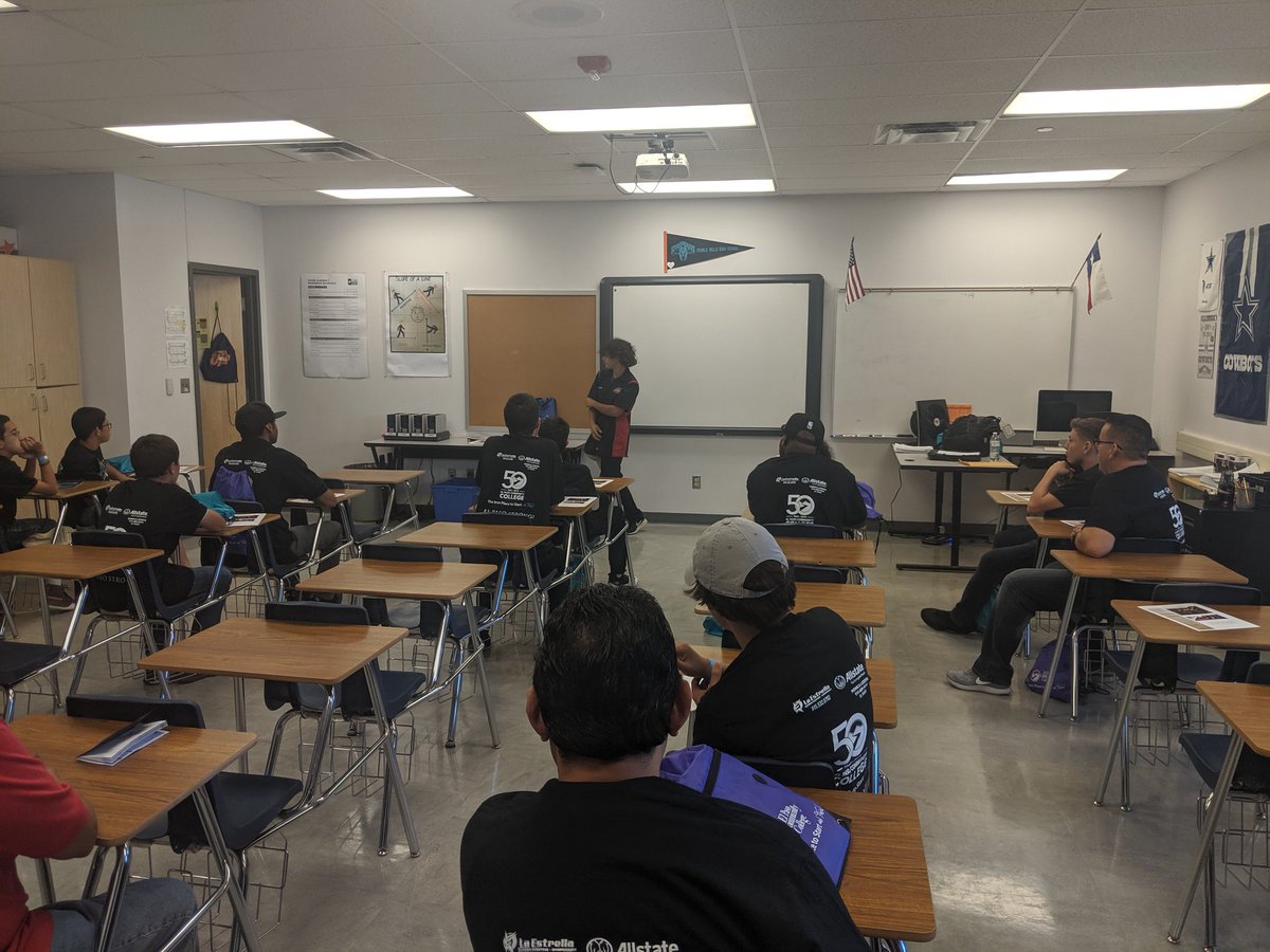 SISD Advanced Automotive Technology student Alan Hernandez (EHS) presenting information about our awesome automotive Technology program at the 10th annual SISD Father  and Son Conference at PHHS.