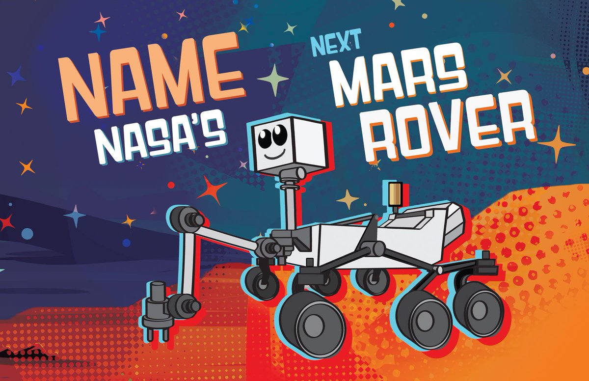 CincyMuseum's tweet photo. Did you know that you can name the Mars 2020 Rover!? @NASA is inviting U.S. students to submit essays to name #NASA's next Mars rover. Kindergarten through 12th grade students have until Nov. 1, 2019 to submit their name. Details: https://t.co/xYXMxhxoBr https://t.co/5Xv35PxvMg