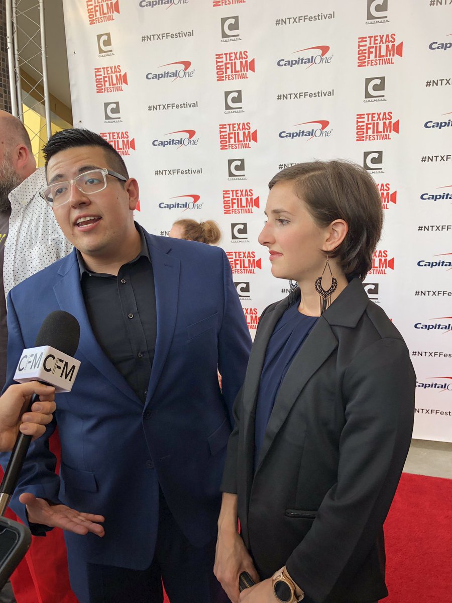 collegefilm's tweet photo. On the red carpet with Nina Hedberg and Chris Hanna discussing their film Now or Never: A Tony Romo Story at their Film @noworneverdoc Premier!
@WeareDallasFilm 
 #NTXFF #NTXFFestival #FilmFestival #REDCARPET 
#DallasCowboys https://t.co/S05UkOjzvn