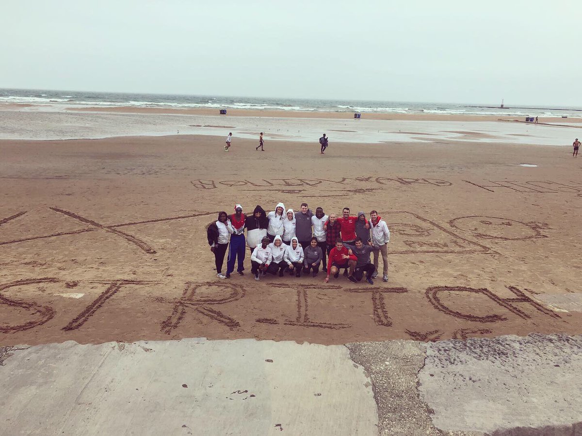 StritchXCTF's tweet photo. You could say we left our mark on Montrose Beach today 😂

The crew had a blast racing through some tough, muddy conditions today in Chicago. Came away with some new PR’s and lots of mud stains on our white jersey tops #StritchWolves https://t.co/0KA0PJvIZX