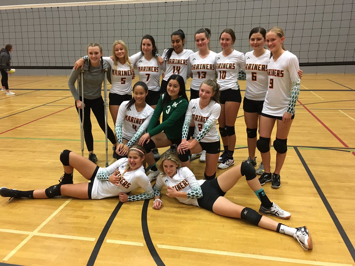 cassell_m's tweet photo. Congratulations to EMS Mariners Grade 9 girls volleyball. Douglas college tournament champions @EarlMarriottSec @athleticsEMS https://t.co/Z4s3Qycpxb