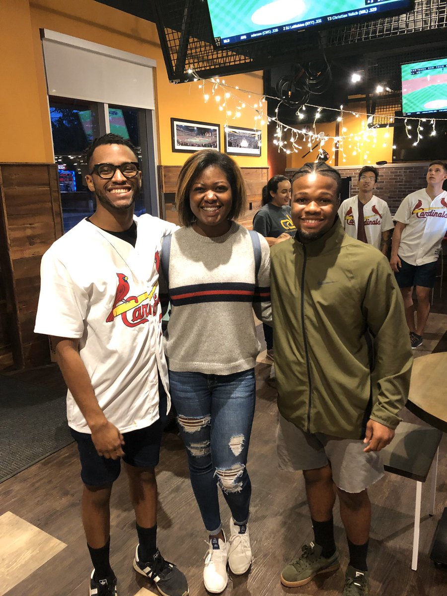 Chilling at the Cardinals vs Clubs watch party 🥳