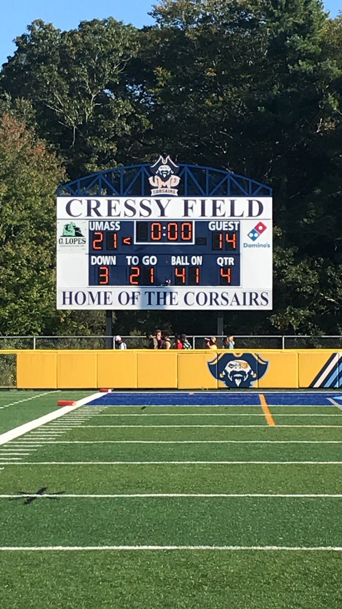 Corsairs move to 4-0 with a 21-14 nail biter over Plymouth State. #WinTheRep 🏴‍☠️