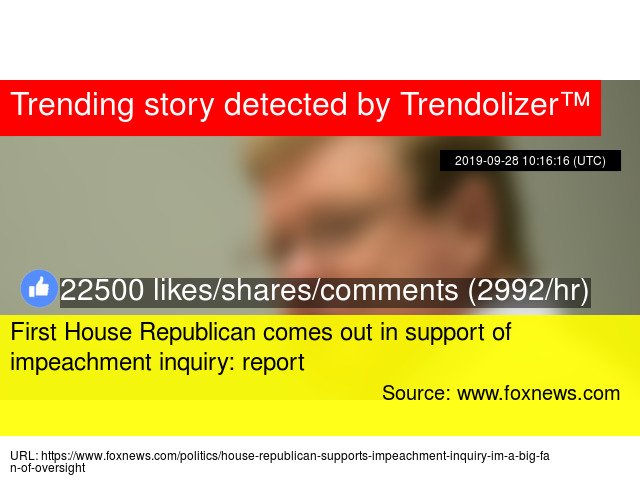 Trendolizer's tweet image. First House Republican comes out in support of impeachment inquiry: report #MarkAmodei #Nevada #TrumpFriday... trendolizer.com/2019/09/first-…