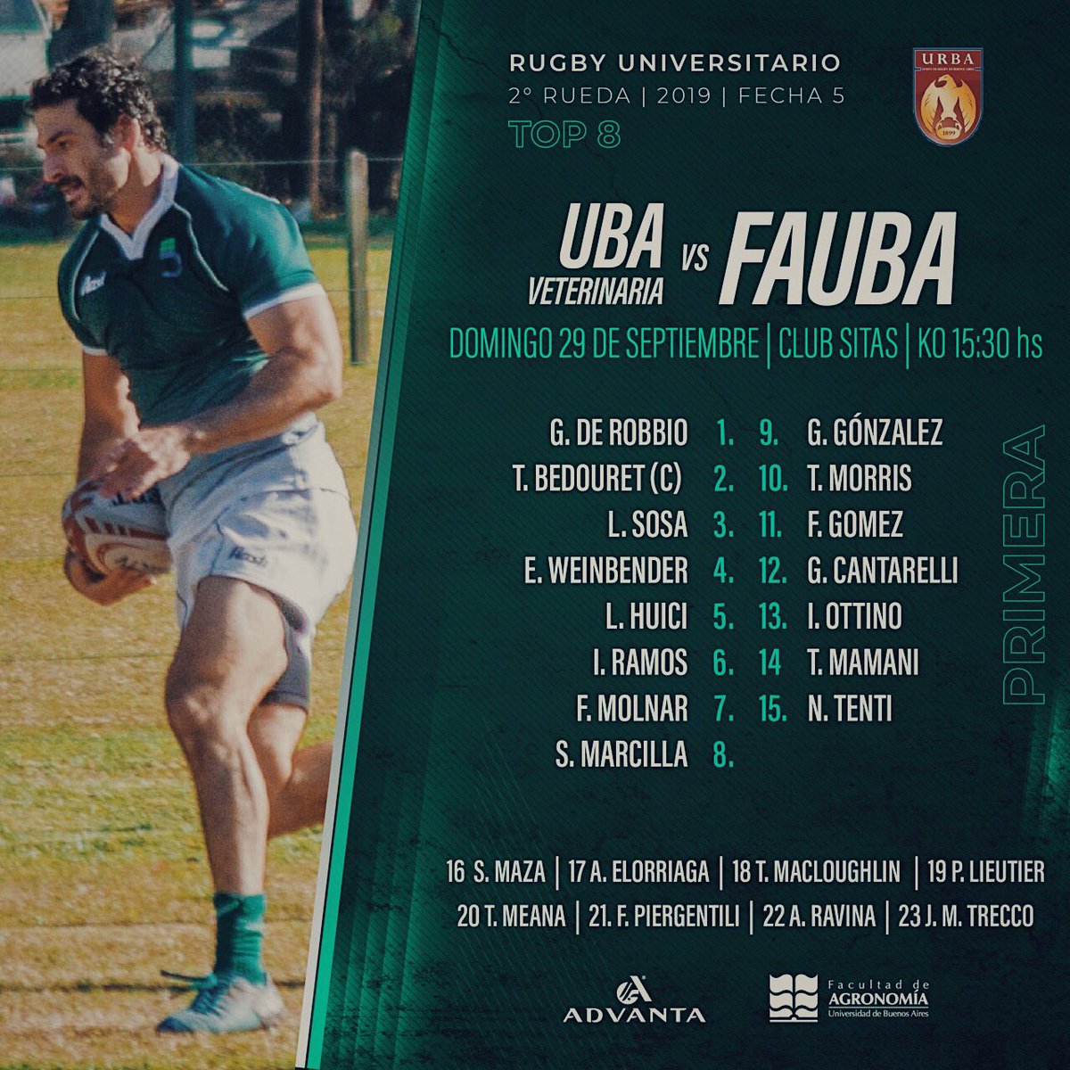 RugbyFauba's tweet photo. Vamos verdulero!! Así saldrá a la cancha @RugbyFauba para jugar por la 5ta Fecha. Vamos FAUBA!! 🇳🇬🇳🇬
.
.
.
.
#vamosfauba #vamospormas #verduleroquerido #sedejatodo #rugby #faubafamilia #fauba2019 https://t.co/KprcVzFOop