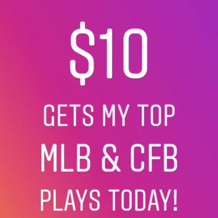 Dsportsledger's tweet photo. Don’t miss out on my top MLB & CFB plays! 🔥 Only $10! 👀 so follow the link below 📲
👉 https://t.co/IJ5Qs7OAcF 👈
to purchase today!
#collegesports #fanduel #GamblingTwitter #betwin #bettingexpert #CFBisON #cfb2019 https://t.co/FksJpgyxTu