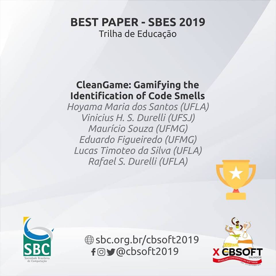 Congratulations. Best paper from CBSOFT 2019