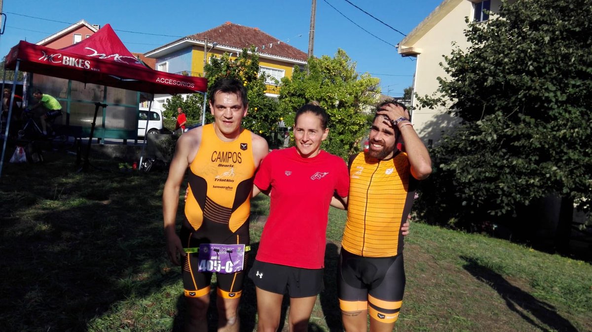 Hoxe no Triatlon Pontenafonso a sección do #BearizTriatlon de Noia 1º en equipo mixto e 5º da xeral 🍊🍊🍊