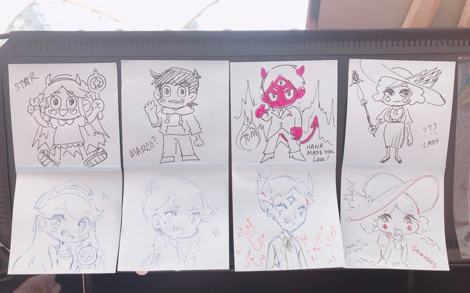 We drew Star and her pals by memory ? so cute 