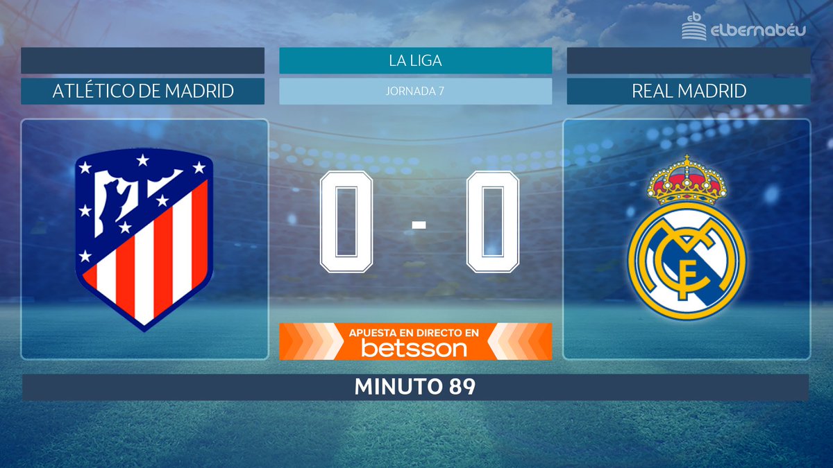 🕛 89' | 🔄 CAMBIO del <a href="/realmadrid/">Real Madrid C.F.</a>:
▶ BENZEMA
◀ JOVIC
#AtletiRealMadrid ww.elbernabeu.com/RF5fVK