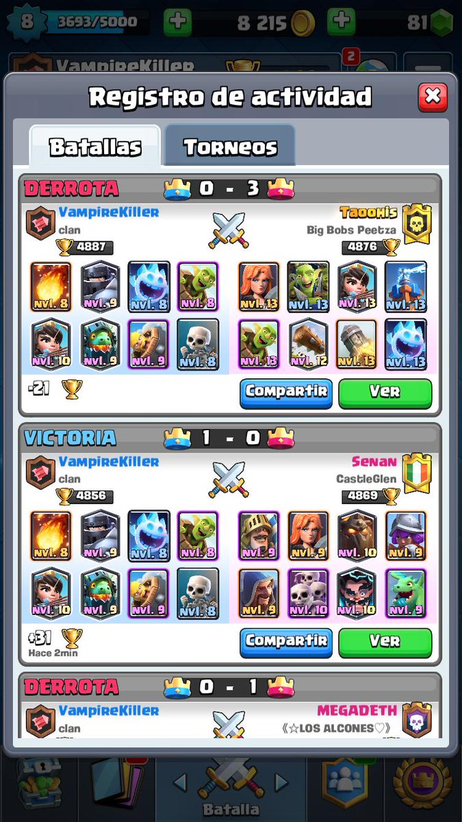 D0ctorDave's tweet photo. A vosotros os la suda verdad? Que enfrentéis jugadores de nivel 8  contra nivel 12 con las cartas marcadas os la sopla no? Es vergonzoso. @supercell @ClashRoyaleES @ClashRoyale https://t.co/LGCH711cAn