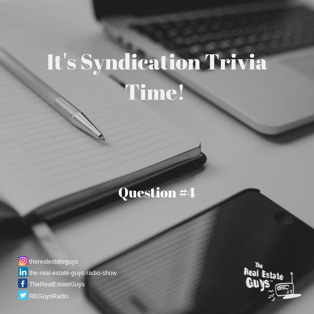 REGuysRadio's tweet photo. Syndication Trivia Question #4:
Fill in the blank: Build your Brand and Build your Network … introduce deals to your audience and based on the power of your _____ your deal will fund.
A. Brand
B. Deal
C. Network
Reply with the correct answer to be entered!
#syndicationsecrets https://t.co/JJ80PhFxFf