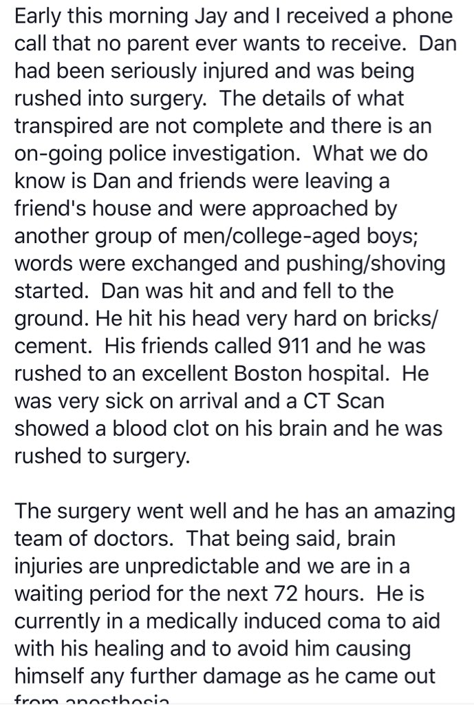Lacrosse Community, we need your Prayers! If you ever competed with, or against 2018 goalie Dan Hollis read the attached post from his Mom. Keep him in your hearts and thoughts! <a href="/Dan_H_17/">Dan Hollis</a>