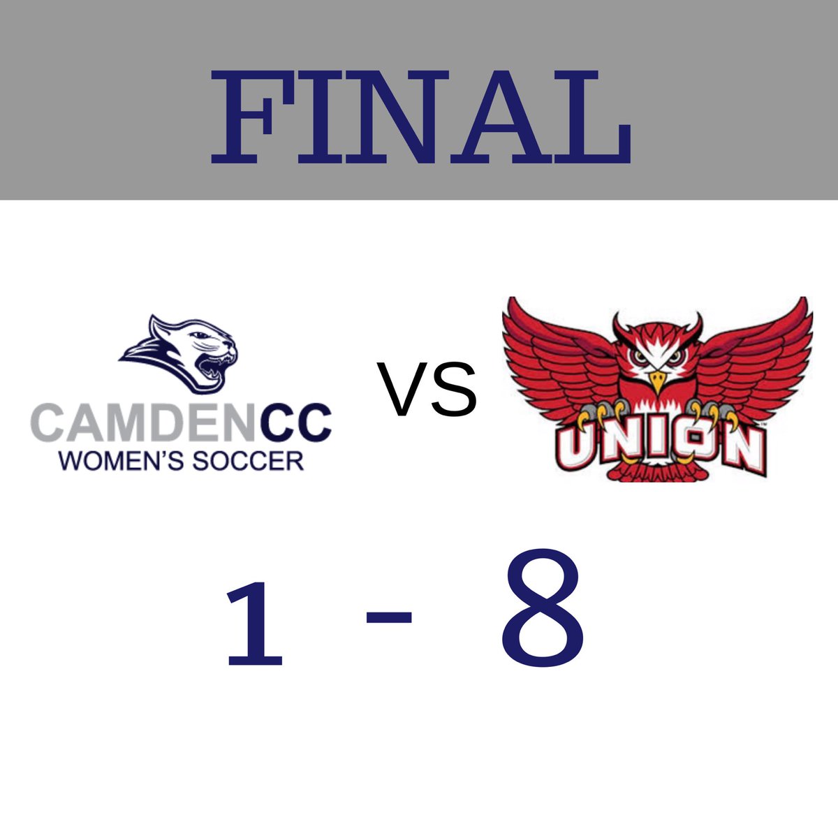 CamdenCCWSOC's tweet image. After a hot one...Lady Cougars fall to The Owls of Union CC. Shawnae Keith capitalizes on a PK. Goal Keeper Awa Dicko had 18 saves. #camdencc #njcaasoccer #region19 #gsac