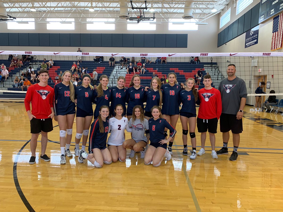 FivayV's tweet photo. Fivay loses to Osceola 17-25, 13-25, but defeats Wesley Chapel 25-17, 25-14.  They finish 3-1 at the Fivay Invitational and finish 3rd out of 12 teams.  Nice work ladies! https://t.co/Wrb7TNzCrg
