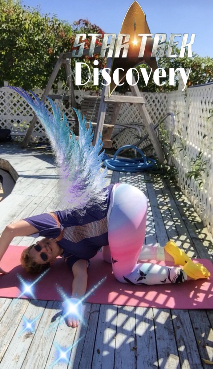 JoYogaFitness10's tweet photo. Here’s my #FairyYogaFriday with a #StarTrekDiscovery theme on a Saturday evening. It was Fairy’s 🧚🏻♀️ Choice this week and I went with #ThreadTheNeedlePose, a nice Shoulder Opener. @startrekcbs @marythechief @wcruz73 @may_wise @actordougjones @albinokid @KWOK_ROCK @TheRekhaSharma https://t.co/S8N9VC0SnP