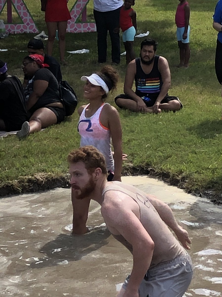 Omega Delta Sigma In the house !!! We had so much fun at #unoswampball #unoproud #teamwork 💙💙 @ University of New Orleans