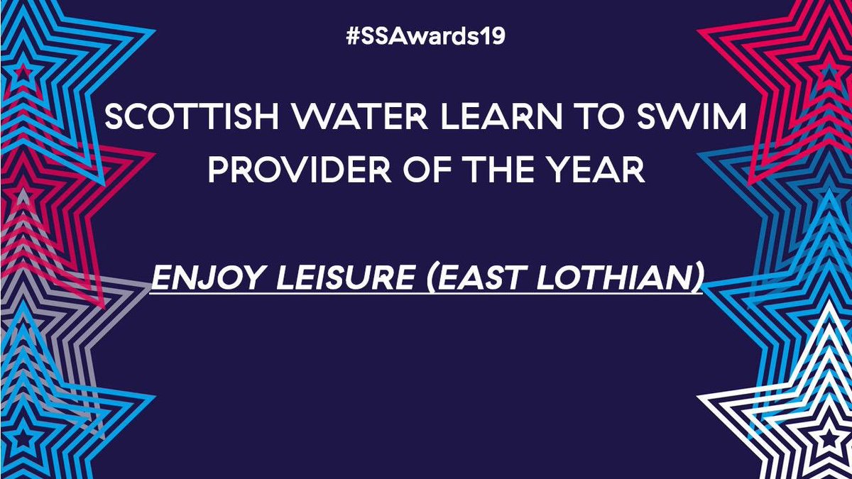 SCOTTISH SWIMMING AWARDS

They’ve developed strong links within community, schools &amp; clubs showing how strong partnerships can have a real positive impact resulting in a cohesive &amp; co-ordinated pathway where children can achieve their potential.  @Enjoy_Leisure 

#SSAwards19