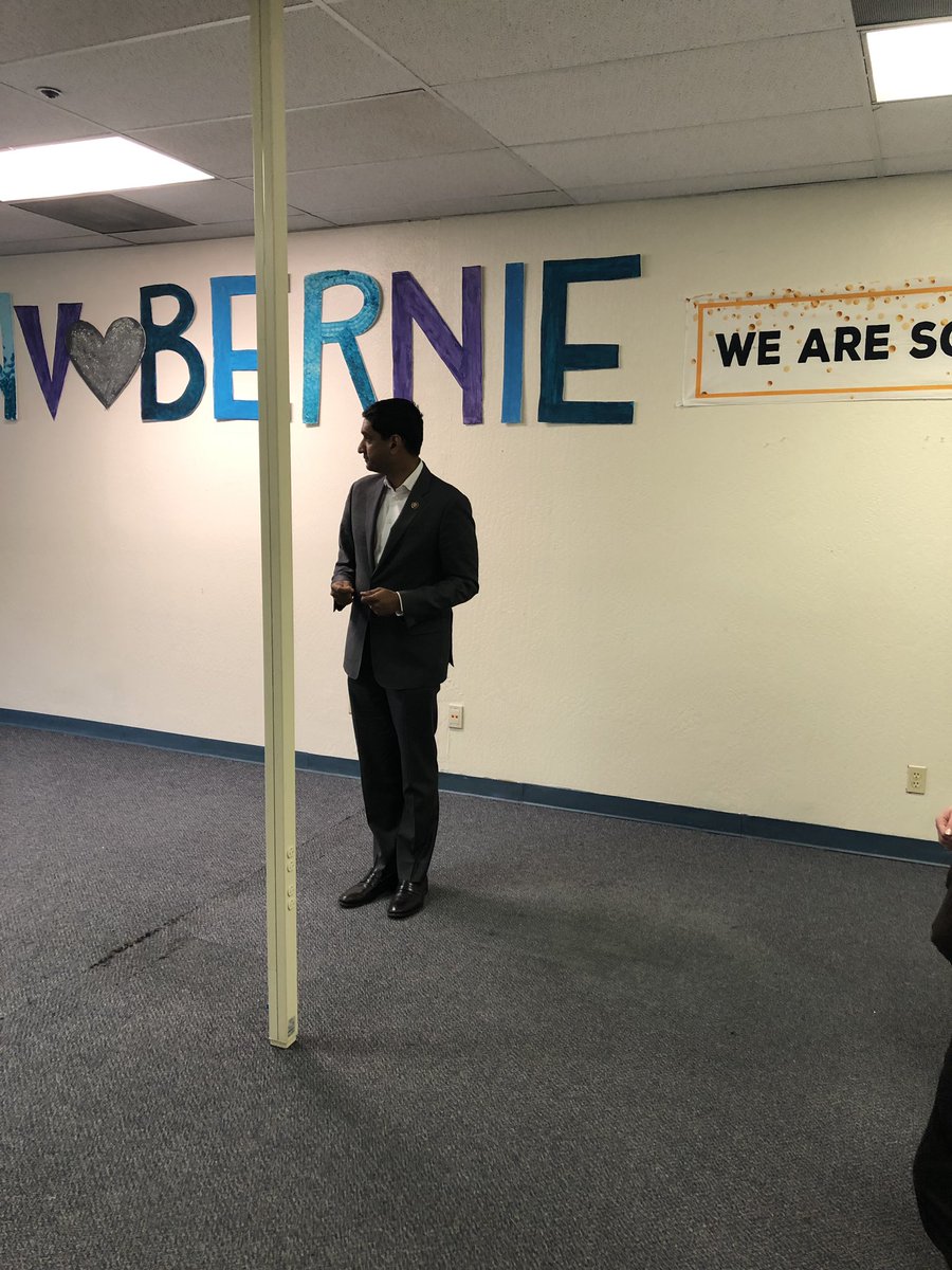 annikkicremeans's tweet photo. Thank you to @RepRoKhanna for stopping at #BernieHQ in #Reno to inspire us all to get out and #canvass for #Bernie2020! I am proud to be part of this movement! #NotMeUs https://t.co/Rk9aGzttF7