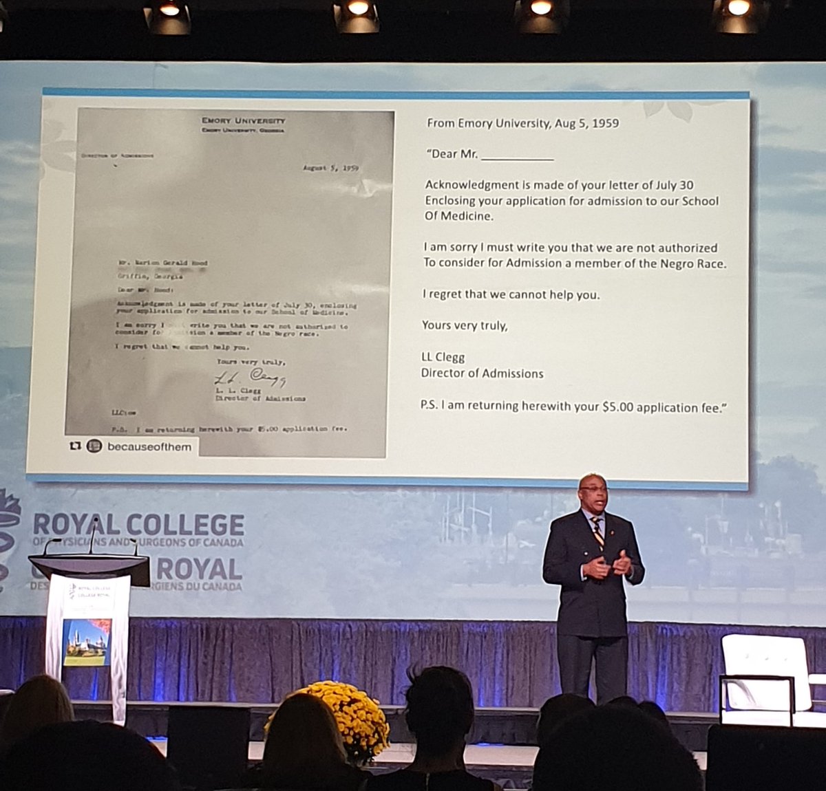 GeeMcLachlan's tweet photo. Such a great closing plenary from @DrQuinnCapers4

So much work to be done but great to learn about HOW we can make that change.
#ICRE2019
#BlackMenInMedicine https://t.co/OrBtk4H0ql