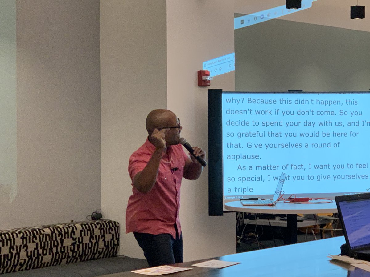 promptconf's tweet photo. Finishing up with a closing keynote from @marktechson
#promptconf2019 #thundersnap https://t.co/thmK06n86b