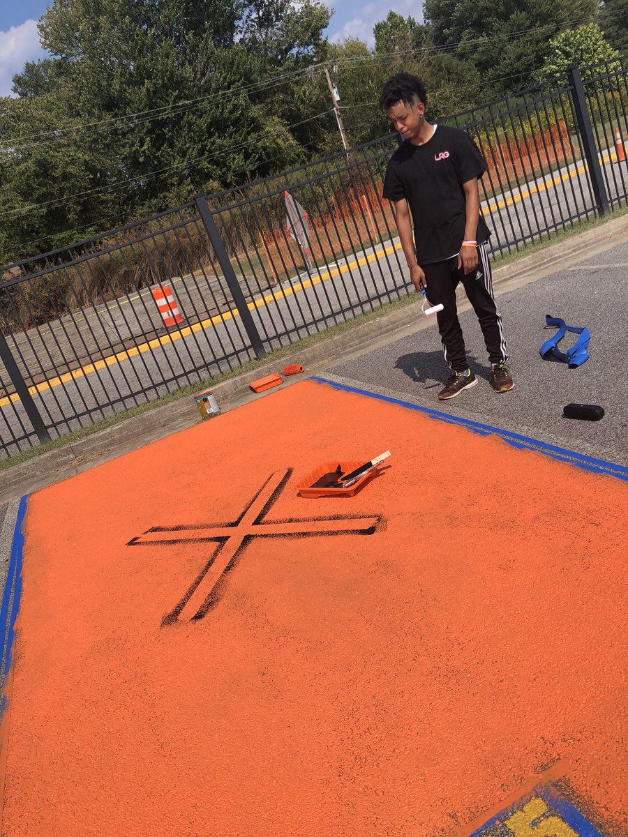 HopewellHS_SCA's tweet photo. Today we started the process of painting faculty parking spaces. Learned A LOT, making plans to finish the others. #makingchanges @HopewellSchools #scarocks https://t.co/AXPXbx0EZ9