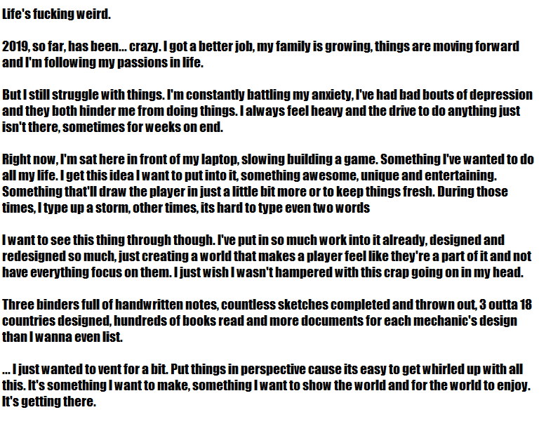 I hate brainfarts, so I complained about it to get it outta me. Enjoy!