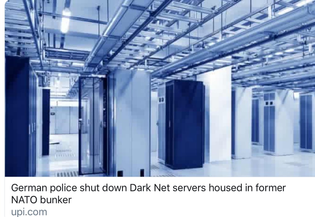 dmills3710's tweet photo. German Police Shut Down Cyber-Bunker Data Center Hidden in Former NATO Bunker Hosting 200 Servers Illegally Trading Online Drugs, Stolen Data, #ChildPornography &amp; Forged Documents▫️

Raids Made Simultaneously In...

 @POTUS @TraffickStop #ChildTrafficking 
https://t.co/NTHKflBUZE https://t.co/pJ9aBjzBb3