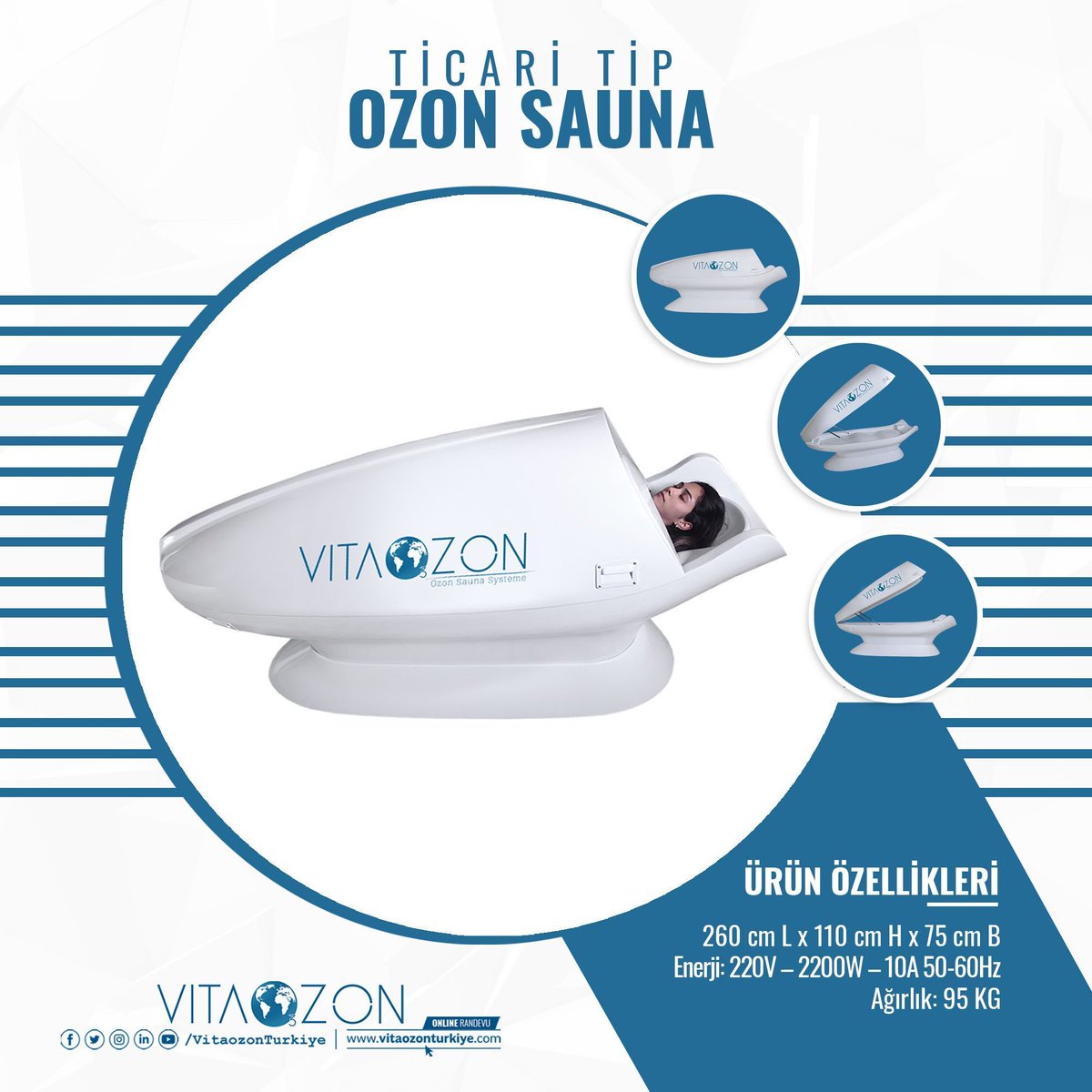 Ticari tip ozon sauna'yı işyerinizde ticari amaçlı kullanabilir, sağlık kulüplerimizden biri olabilirsiniz!
#ozonsauna #ozonterapi #kiloverme #zayıflama #antiagign #ozontedavisi #ozonyağı #ciltsağlığı #ciltgenclestirme #vitaozon
