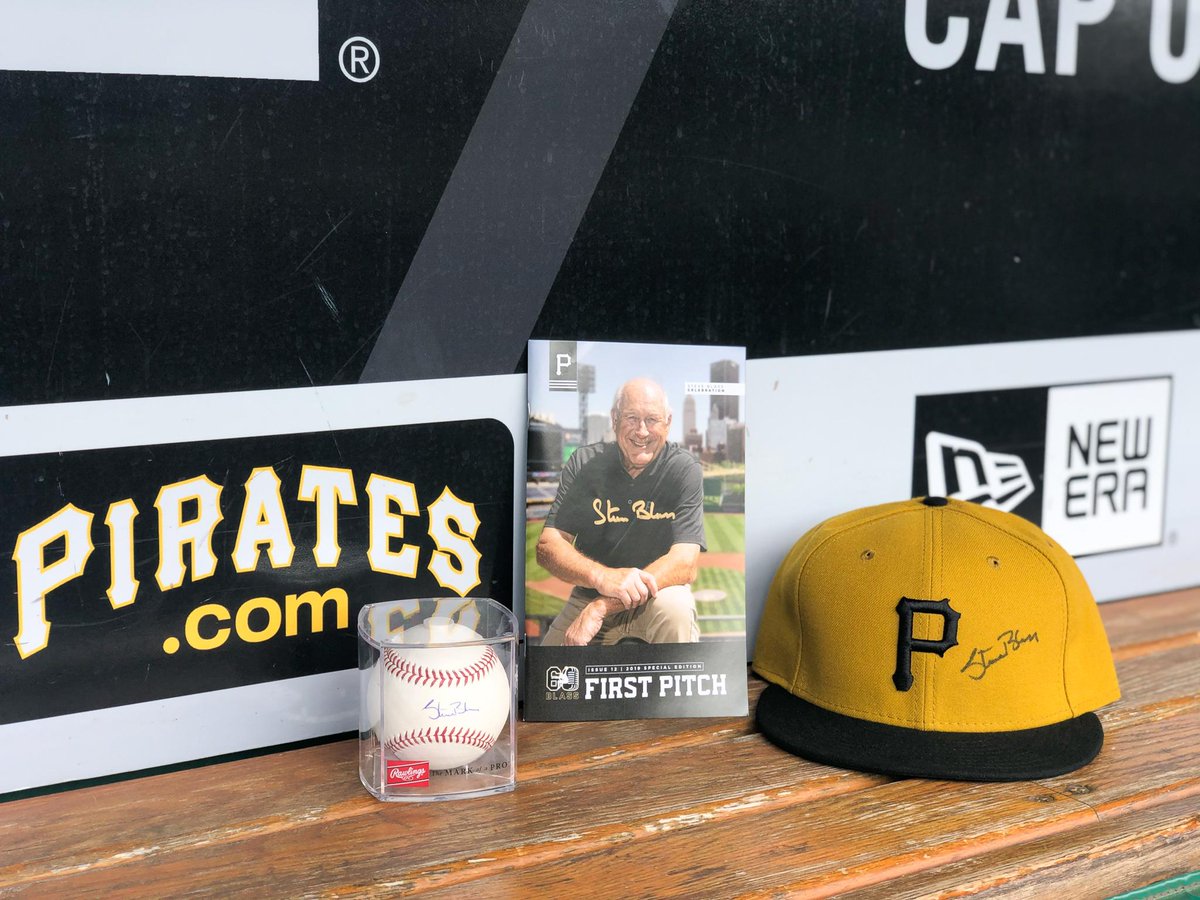 Pirates's tweet image. RETWEET THIS now for a chance to win a signed Steve Blass hat, #Blass60 baseball and First Pitch program!
