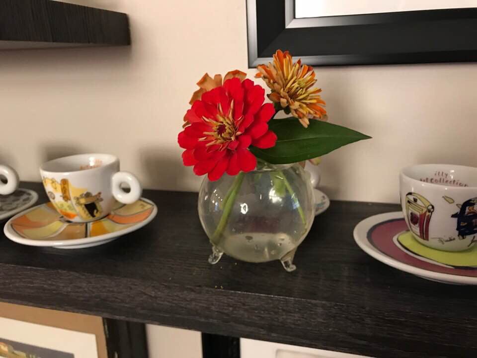 ArtForALS's tweet image. How can something so small bring me so much joy?  
Thank you to Michael and Doug for the vase who I think of every time I look at it.  
Thank you to Chris Sterling who grows and clips the flowers.
Thank you to life that allows me to enjoy its beauty each day I’m given. 🌺 💜 🤗